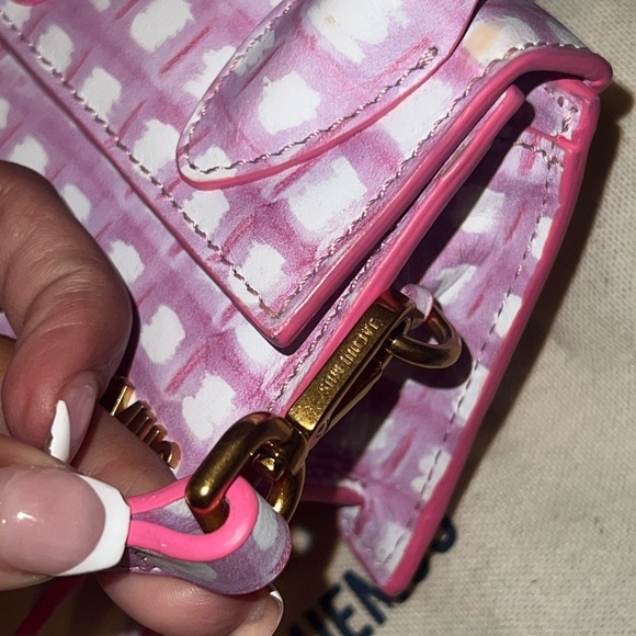 Jacquemus Pink Check 'Le Chiquito' Clutch Bag - Picture 7 of 8